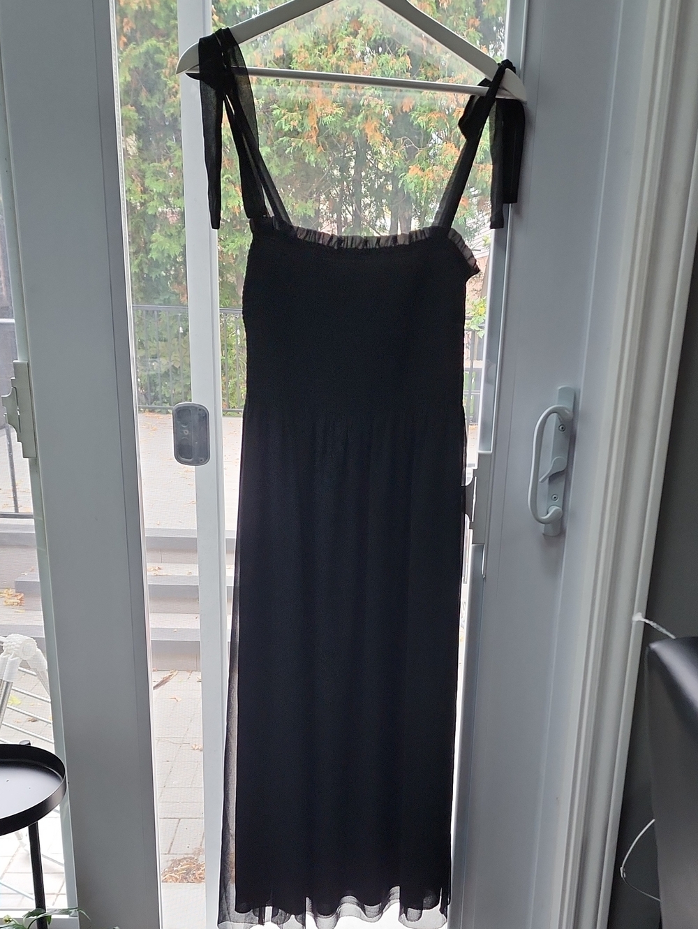 Wilfred Black Tie-Shoulder Maxi Dress